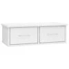 VidaXL Wandschap Met Lades 60x26x18,5 Cm Bewerkt Hout Hoogglans Wit -Opslag Meubelwinkel 1811143448