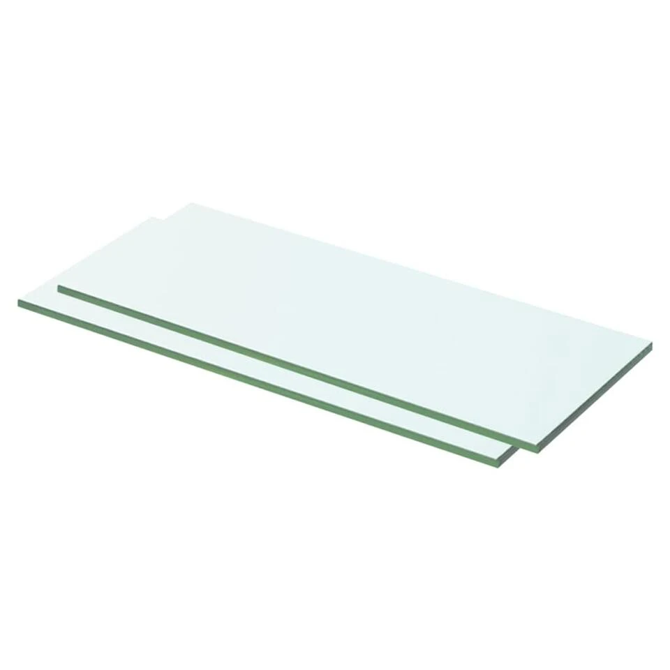 VidaXL Schappen 2 St 50x15 Cm Glas Transparant 3 VidaXL Schappen 2 St 50x15 Cm Glas Transparant