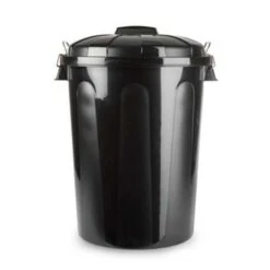 Forte Plastics Afvalbak - Zwart - Afvalemmer Met Deksel - 70l - 67 Cm