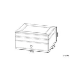 Beliani Juwelenkist KOFI - Zilver Glas -Opslag Meubelwinkel 1905527925 0103