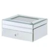 Beliani Juwelenkist KOFI - Zilver Glas -Opslag Meubelwinkel 1905527925