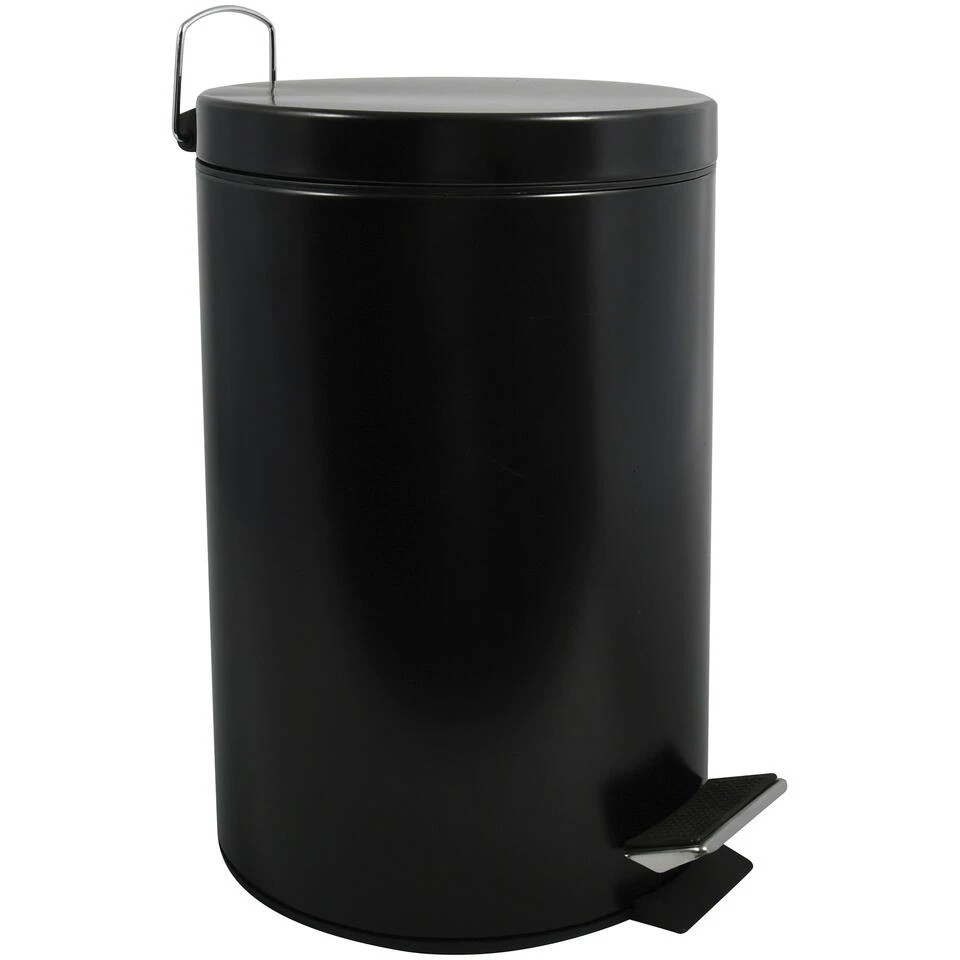 MSV Badkamer/toilet Pedaalemmer - Zwart - 12 Liter - 25 X 40 Cm 4 MSV Badkamer/toilet Pedaalemmer - Zwart - 12 Liter - 25 X 40 Cm - Afbeelding 2