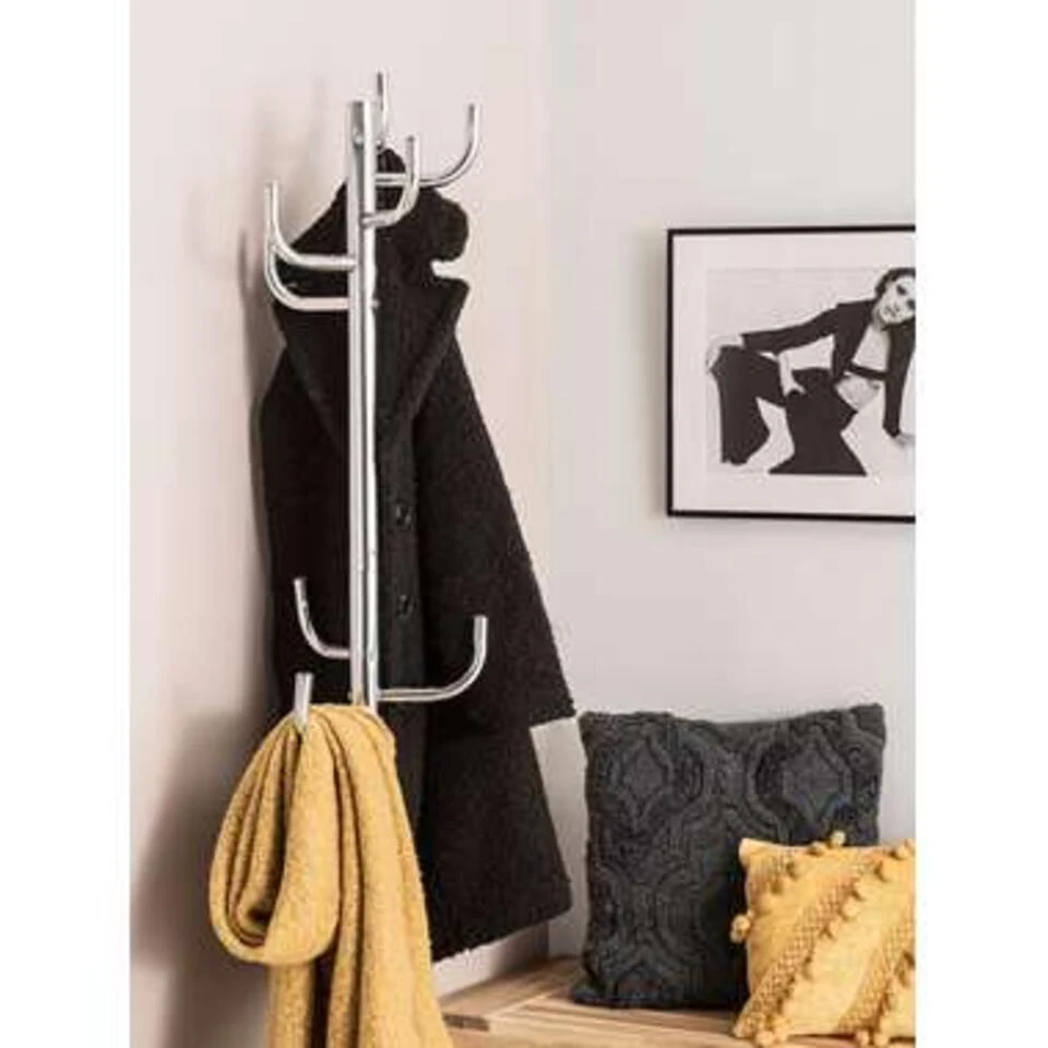 Beliani Kledingstandaard TRENTON - Zilver Rvs 5 Beliani Kledingstandaard TRENTON - Zilver Rvs - Afbeelding 3