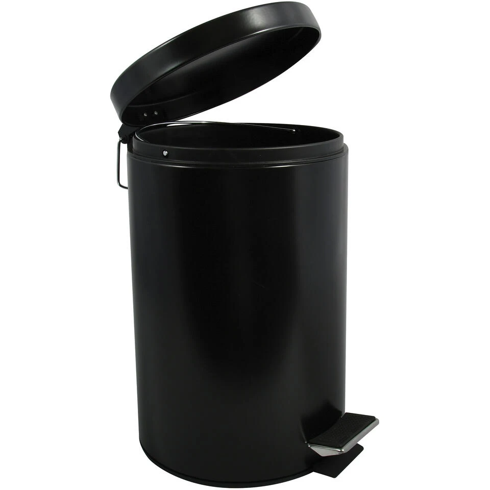 MSV Badkamer/toilet Pedaalemmer - Zwart - 12 Liter - 25 X 40 Cm 5 MSV Badkamer/toilet Pedaalemmer - Zwart - 12 Liter - 25 X 40 Cm - Afbeelding 3