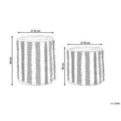 Beliani Mand KAKKI - Beige Katoen -Opslag Meubelwinkel 2613eca3ae1441028874f9c51b54d4bf