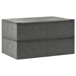 VidaXL Opbergboxen 2 St 70x40x18 Cm Stof Antracietkleurig -Opslag Meubelwinkel 3065b6102eb74332bbf5b4eb7ecd3f78