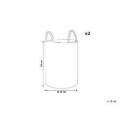 Beliani Mand SARYK - Zwart Katoen 8 Beliani Mand SARYK - Zwart Katoen -Opslag Meubelwinkel 316e76b2914a465290a165f7274caf70