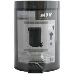MSV Badkamer/toilet Pedaalemmer - Donkergrijs - 3 Liter - 17 X 25 Cm 9 MSV Badkamer/toilet Pedaalemmer - Donkergrijs - 3 Liter - 17 X 25 Cm -Opslag Meubelwinkel 329f06b8bea24a56b1c9223ade9bfe84