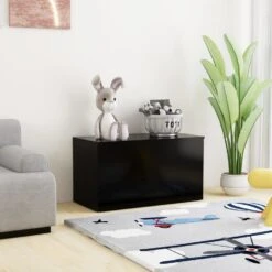 VidaXL Opbergkist 84x42x46 Cm Bewerkt Hout Zwart -Opslag Meubelwinkel 36db7516cb1c47cf909c67ee5463c515