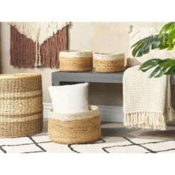 Beliani Mand TAJORI - Natuurlijk Jute -Opslag Meubelwinkel 38a66fc1a4ec42e090fd9062957fc5e1