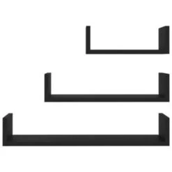 VidaXL Wandschappen 3 St Bewerkt Hout Zwart -Opslag Meubelwinkel 3e919c48ab4e4b92b90bb804f9945865