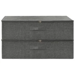 VidaXL Opbergboxen 2 St 70x40x18 Cm Stof Antracietkleurig -Opslag Meubelwinkel 3f42bb3092024375b399ac8a2b7efd30