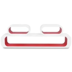 VIDAXL Wandplanken Kubus MDF Zwevend Opbergruimte Boeken/dvd 3 St Wit-rood -Opslag Meubelwinkel 426c8bdd650546de8918f2844b46d3bb