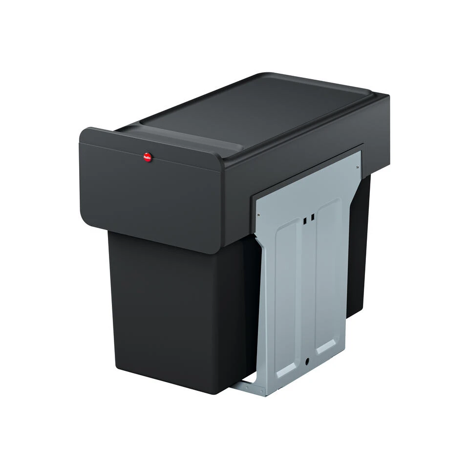 Hailo Tandem Inbouwprullenbak - 2x14L - Zwart 3 Hailo Tandem Inbouwprullenbak - 2x14L - Zwart - Afbeelding 2