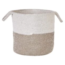 Beliani Mand PAZHA - Beige Katoen -Opslag Meubelwinkel 4a3fed2730c94dbc988cdae4be935e91