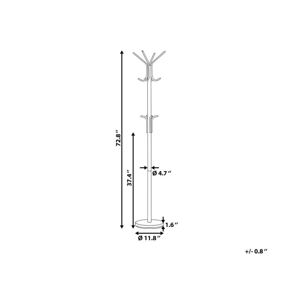 Beliani Kledingstandaard CLAXTON - Zwart Staal 6 Beliani Kledingstandaard CLAXTON - Zwart Staal - Afbeelding 4