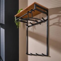 Hoyz - Kapstok Custom - 2x4 Haken - Acacia Naturel -Opslag Meubelwinkel 6353c5f0ee0046f8a83ff734ec632103