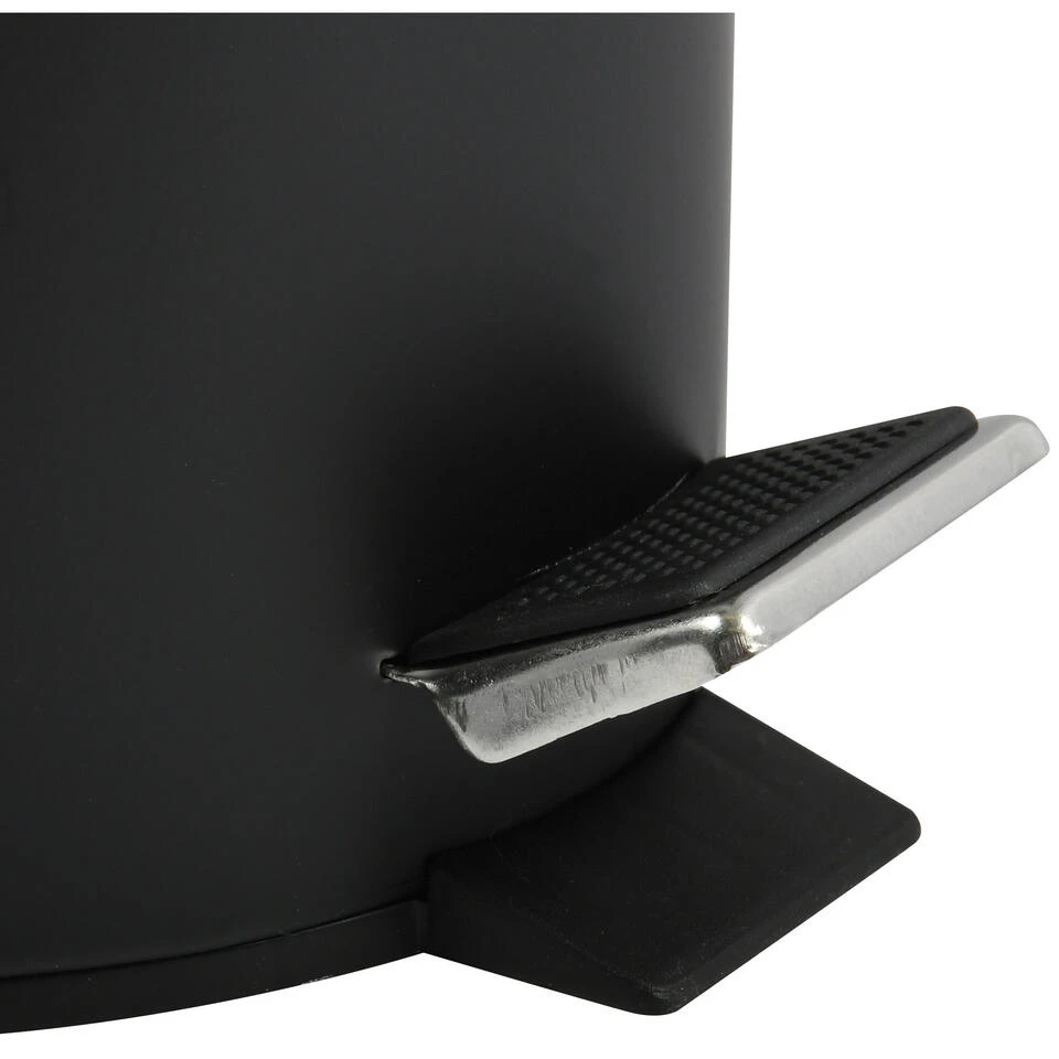 MSV Badkamer/toilet Pedaalemmer - Zwart - 12 Liter - 25 X 40 Cm 6 MSV Badkamer/toilet Pedaalemmer - Zwart - 12 Liter - 25 X 40 Cm - Afbeelding 4