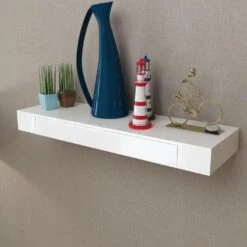 VidaXL Wandplanken Zwevend Met Lades 2 St 80 Cm Wit -Opslag Meubelwinkel 6508f0c0726449729817c58d90969a70