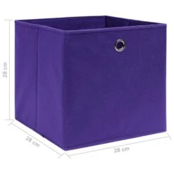 VidaXL Opbergboxen 4 St 28x28x28 Cm Nonwoven Stof Paars -Opslag Meubelwinkel 6df6818829754d32b294173f9f7285c1