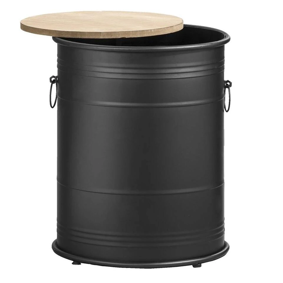 Opbergton Marnix - Zwart - 41,5xØ33 Cm 4 Opbergton Marnix - Zwart - 41,5xØ33 Cm - Afbeelding 2