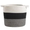 Mand Leuven - Zwart/wit/grijs - 27xØ27 Cm -Opslag Meubelwinkel 70501320