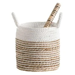 Mand Bologna - Naturel/wit - 30xØ28 Cm 7 Mand Bologna - Naturel/wit - 30xØ28 Cm -Opslag Meubelwinkel 70503531 0140