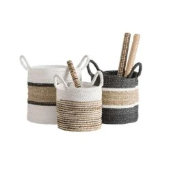 Mand Bologna - Naturel/wit - 30xØ28 Cm 9 Mand Bologna - Naturel/wit - 30xØ28 Cm -Opslag Meubelwinkel 70503531 4051