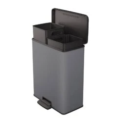 Pedaalemmer Deco Bin - Rechthoek - Grijs - 2x26L 9 Pedaalemmer Deco Bin - Rechthoek - Grijs - 2x26L -Opslag Meubelwinkel 70601181 0301
