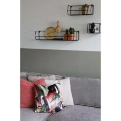 WOOOD Wandplank Zeta EL - Zwart - 16x80x16 Cm -Opslag Meubelwinkel 71411085 9051