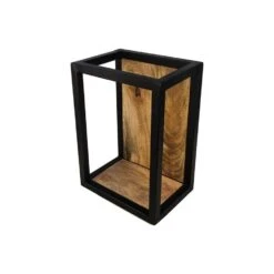 HSM Collection Wandbox Levels - Naturel/zwart - 25x18x35 Cm -Opslag Meubelwinkel 81021270 0400