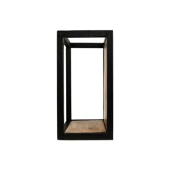 HSM Collection Wandbox Levels - Naturel/zwart - 25x18x35 Cm -Opslag Meubelwinkel 81021270 0500