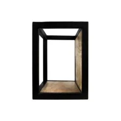 HSM Collection Wandbox Levels - Naturel/zwart - 35x18x25 Cm -Opslag Meubelwinkel 81021272 0400