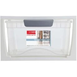 Omega Ladesysteem 11 Liter - Transparant/wit - 17,5x29,5x37,5 Cm -Opslag Meubelwinkel 81023556 0200