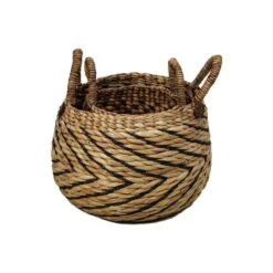 HSM Collection Mandenset Agira (2 Stuks) - Naturel/zwart -Opslag Meubelwinkel 81024329 0500