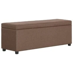 VidaXL Bankje Met Opbergvak 116 Cm Polyester Bruin 8 VidaXL Bankje Met Opbergvak 116 Cm Polyester Bruin -Opslag Meubelwinkel 888482e2be1c4f27b57bdce22b28ce8e
