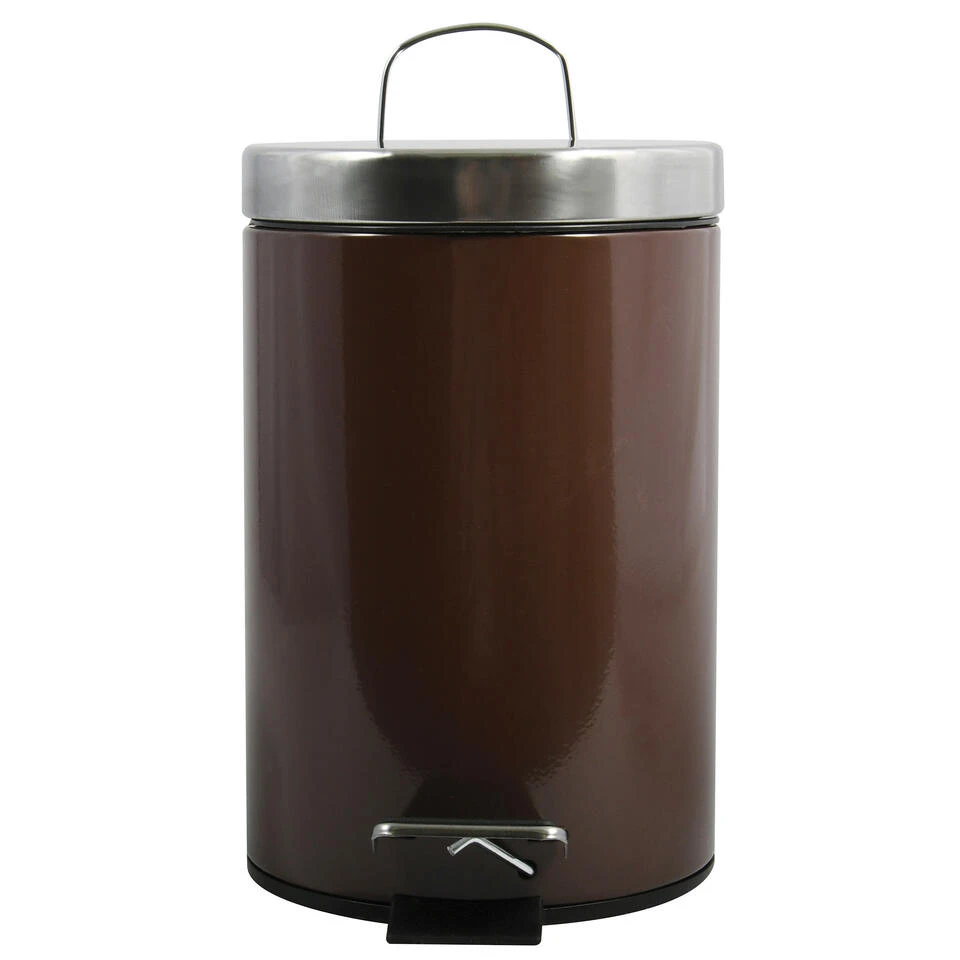 MSV Badkamer/toilet Pedaalemmer - Donkerbruin - 3 Liter - 17 X 25 Cm 4 MSV Badkamer/toilet Pedaalemmer - Donkerbruin - 3 Liter - 17 X 25 Cm - Afbeelding 2