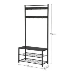 O'DADDY® Kapstok Staand - Schoenenrek - 9 Haken - 70x32x175 - Darkgrey 9 O'DADDY® Kapstok Staand - Schoenenrek - 9 Haken - 70x32x175 - Darkgrey -Opslag Meubelwinkel b3625d205710404b8fb75b70c1506e20