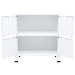 VidaXL Opbergkast Industrieel 75x40x80 Cm Staal Wit -Opslag Meubelwinkel b95ec4d4187f469080fc8590b6622ded