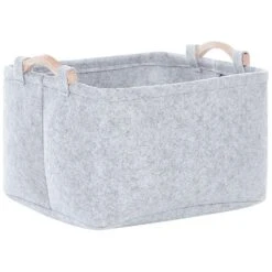 Beliani Mand BAYSAI - Grijs Vilt 8 Beliani Mand BAYSAI - Grijs Vilt -Opslag Meubelwinkel ba69ed44dde24b85962e966d4d2bdc56