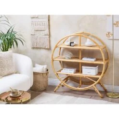 Beliani Boekenkast TUVALU II - Natuurlijk Rotan -Opslag Meubelwinkel be5fc81fea544c0f816c440ad313fc25