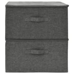 VidaXL Opbergboxen 2 St 43x34x23 Cm Stof Antracietkleurig 8 VidaXL Opbergboxen 2 St 43x34x23 Cm Stof Antracietkleurig -Opslag Meubelwinkel c0468bcc688745d084ff97034ef7913c