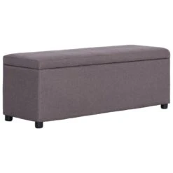 VidaXL Bankje Met Opbergvak 116 Cm Polyester Taupe -Opslag Meubelwinkel c3d1f496e51749769ba893753706e6c8