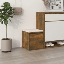 VidaXL Opbergbox Met Lade 40,5x40x40 Cm Bewerkt Hout Gerookt Eiken -Opslag Meubelwinkel c770a36daa5e4be2a79bef6794b89943