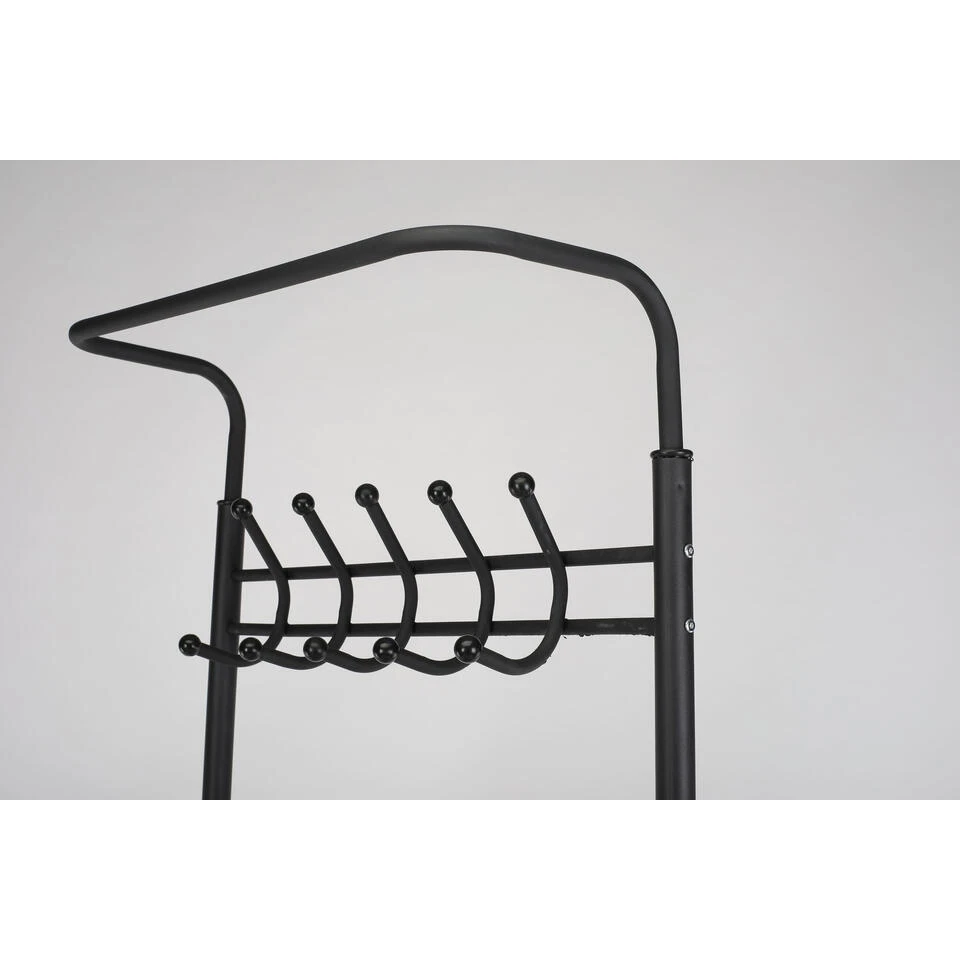 O'DADDY® Kapstok Staand - Schoenenrek - 18 Haken - 66x30x190cm - Zwart 6 O'DADDY® Kapstok Staand - Schoenenrek - 18 Haken - 66x30x190cm - Zwart - Afbeelding 4