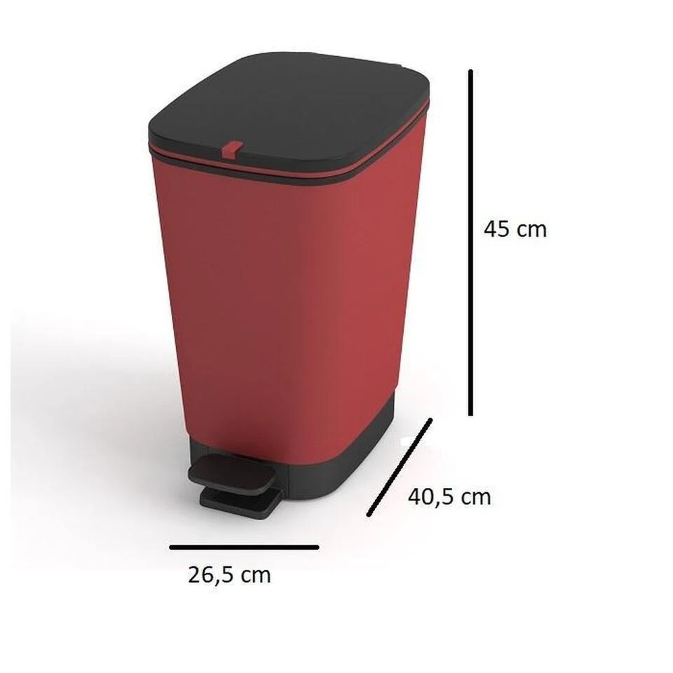 Kis Chic Bin Pedaalemmer - 30L - Paprika 4 Kis Chic Bin Pedaalemmer - 30L - Paprika - Afbeelding 2