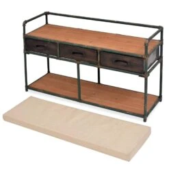 VidaXL Opbergbankje Met Kussen 107,5x34,5x59 Cm -Opslag Meubelwinkel d8b15906a8314c7a8f68463bd44febee