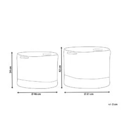 Beliani Mand KAHAN - Wit Katoen, Jute -Opslag Meubelwinkel d994409bc50f4f8f9673f00cd4f69f8a