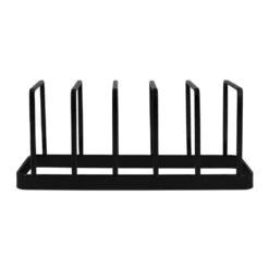 QUVIO Pannendekselhouder - Metaal - Zwart -Opslag Meubelwinkel da22bda2f3214ca499df7cec82ab8dd3