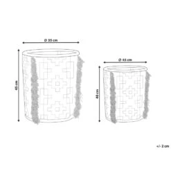Beliani Mand KOTKAI - Wit Katoen -Opslag Meubelwinkel dc87be601bfb41b7b3165479655a4600
